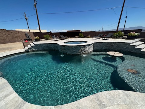 1980s Pool Renovation with New Tile & Plaster